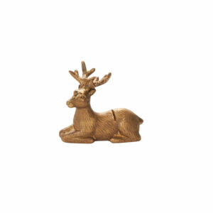 Deer Card Holder – Antique Gold – 2.75″