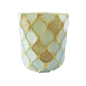 Recycled Glass Mosaic Votive Holder