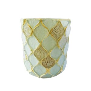 Recycled Glass Mosaic Votive Holder