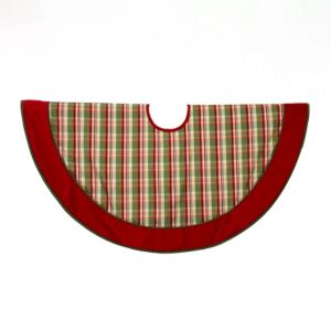 Dupion Plaid With Velvet Tree Skirt