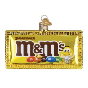 Peanut M&M Glass Ornament