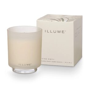 Illume Winter White Refillable Boxed Glass Candle