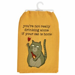 Cat Is Home Tea Towel