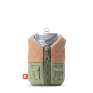 Olive Green & Dry Grass Bird Dog Vest Koozie