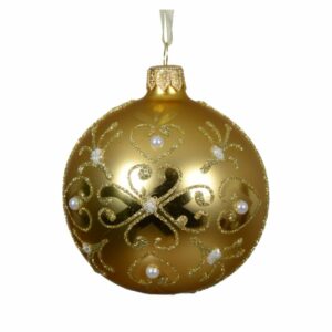 Glass Ornament Gold Baroque