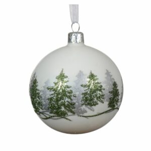 Glass Ornament Winter Trees