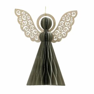 Paper Angel Ornament Grey