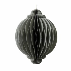 Paper Onion Ornament – Grey – 5.91″