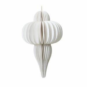 Paper Finial Ornament White