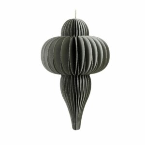 Paper Finial Ornament Grey