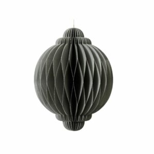 Paper Onion Ornament - Grey - 15.75"