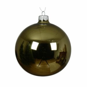 Glass Bauble Rosemary Green