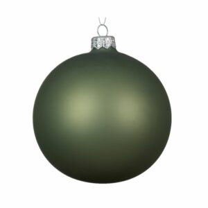 Glass Bauble Matte Rosemary Green