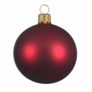 Glass Bauble – Matte Oxblood – 3.94″