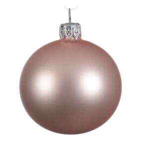 Glass Bauble Matte Blush Pink