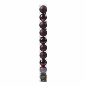 Shatterproof Bauble Mix Dark Mauve