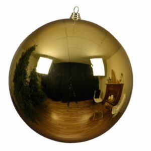 Shatterproof Bauble – Light Gold – 9.84″