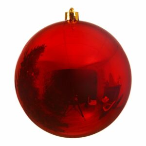 Glass Bauble Christmas Red