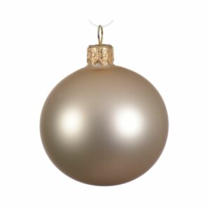 Glass Bauble – Matte Pearl – 3.94″