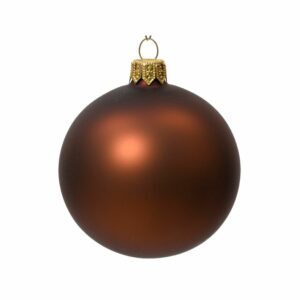 Glass Bauble Matte Espresso