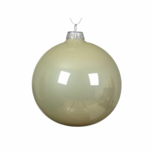 Glass Bauble White Mint