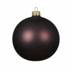 Glass Bauble Matte Black Truffle