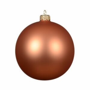 Glass Bauble – Matte Spiced Pumpkin – 3.94″