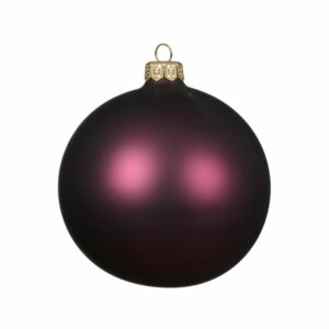 Glass Bauble Matte Dark Mauve