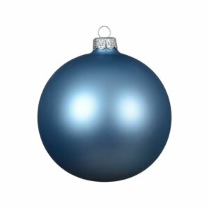 Glass Bauble Matte Blue Ice