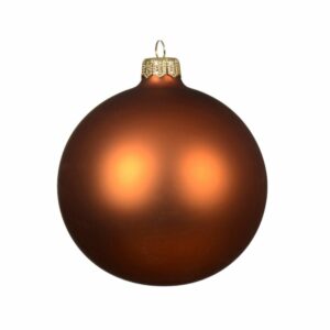 Glass Bauble Matte Warm Cider