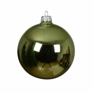 Glass Bauble – Green Tea – 3.94″