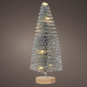 Lit Bottle Brush Tree Silver