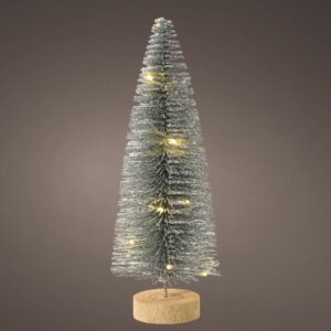 Lit Bottle Brush Tree Silver