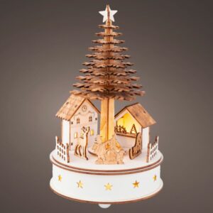 LED Wooden Village Tree Scene