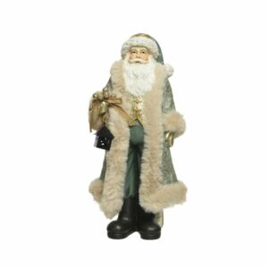 Santa with Lantern Figurine