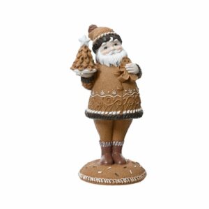 Santa with Cake Figurine