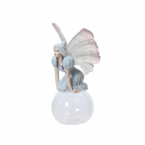 Fairy Kneeling on a Globe Figurine