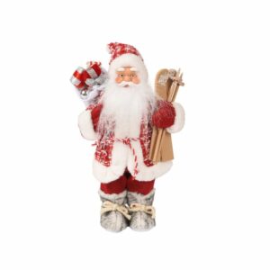 Santa with Skis Figurine