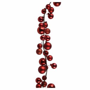 Shatterproof Bauble Garland Christmas Red