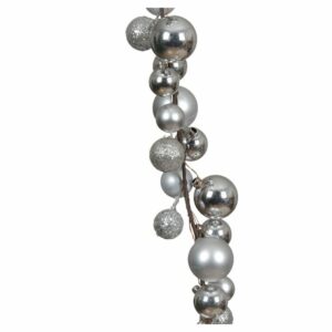 Shatterproof Bauble Garland Silver