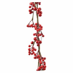 Shiny Red Berry Branch Garland