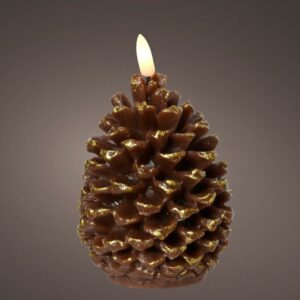 Brown LED Wick Pinecone Candle