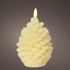 Cream LED Wick Pinecone Candle