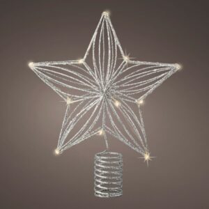 Silver Metal Star Tree Topper