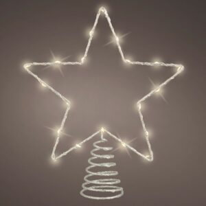 Silver Open Star Tree Topper