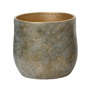 Crackle Gold Planter – 11.42″