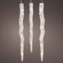 60 LED Icicle Flashing Lights - Warm White/Transparent