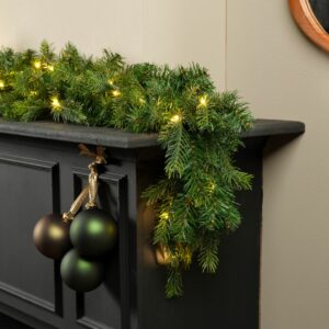 Grandis Fir Garland – Warm White – Battery Operated – 9ft