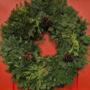 Mixed Evergreen Wreath – 14″ Ring & 26″ Outer Diameter