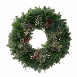 Winter White Wreath – 14″ Ring & 26″ Outer Diameter